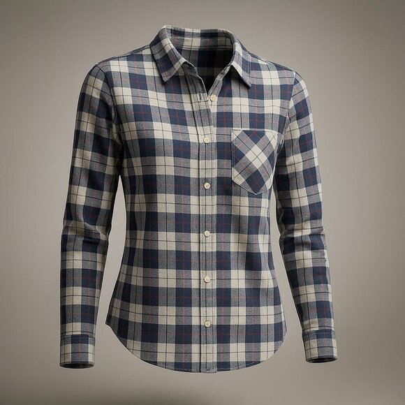 UNTUCKit Tops - UNTUCKit Sorbo Shirt Women's 6 Cotton Button Up Blue White Red Plaid Regular Fit